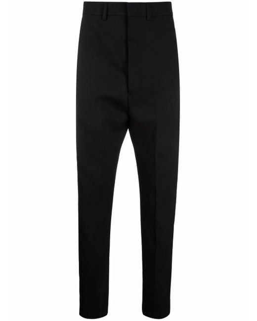 AMI Black Side-stripe Tailored Trousers for men