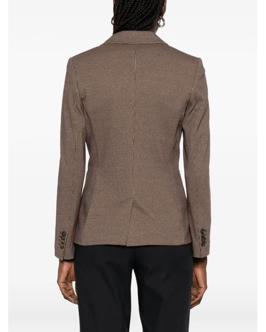 Gant Brown Check-Pattern Blazer