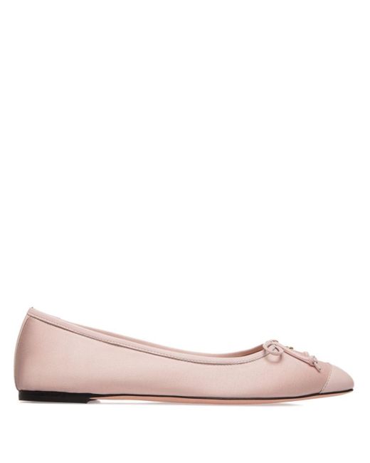 Bally Pink Rina Bow-detail Ballerina Shoes