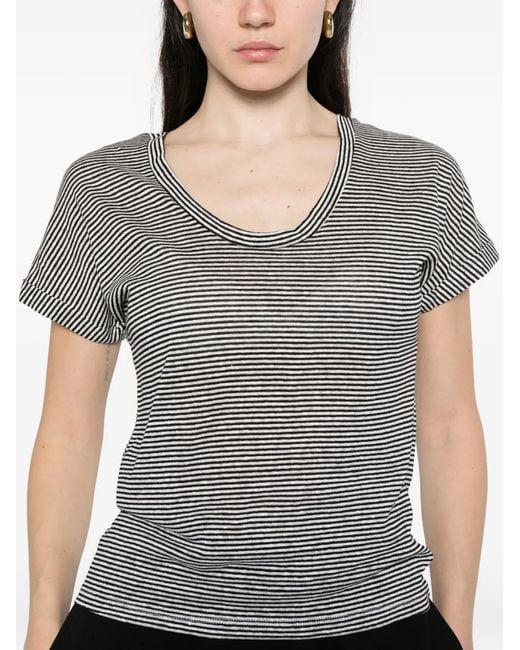 Aragona Gray T-Shirt À Rayures