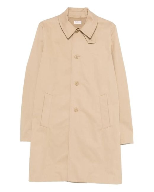 Fursac Natural Button Pocket Trench Coat for men