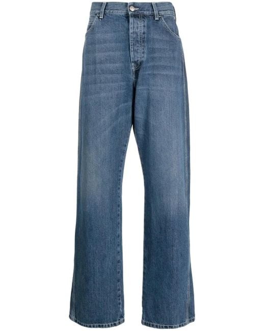 McQueen Blue Loose Cotton Jeans for men