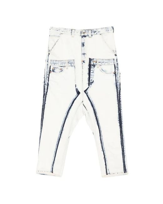 Vaqueros Con Efecto Descolorido Junya Watanabe de hombre de color White