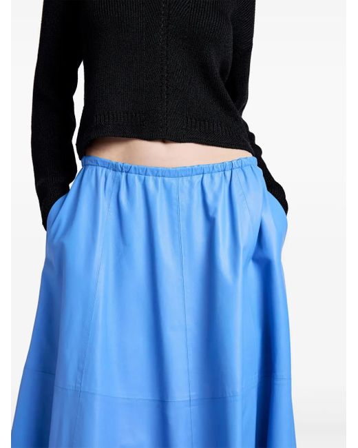 Proenza Schouler Blue Cece Midi Skirt