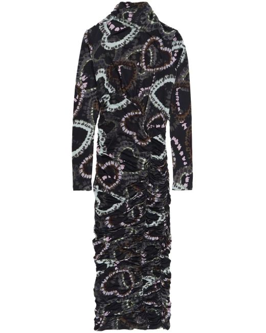 Bimba Y Lola Black Tie-Dye Dress