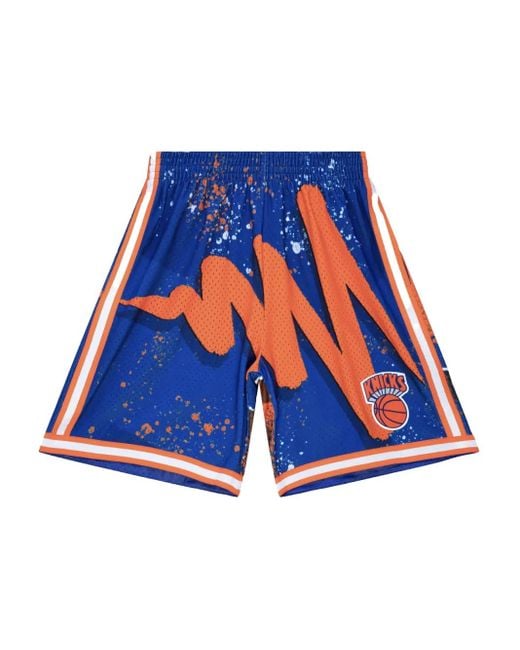 Mitchell & Ness Blue "Nba New York Knicks 1991" Hyper Hoops Swingman Shorts for men