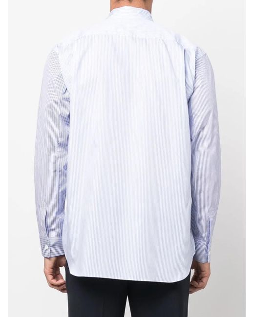 Comme des Garçons Gestreept Overhemd in het White voor heren