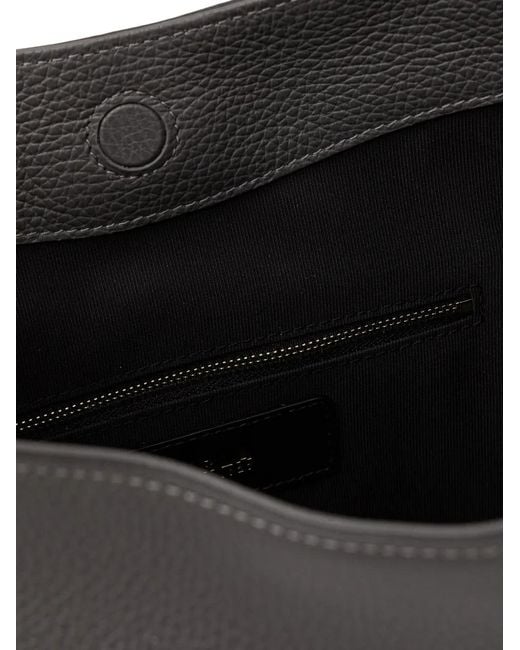 Furla Black Lara Tone Topstitch Tote Bag