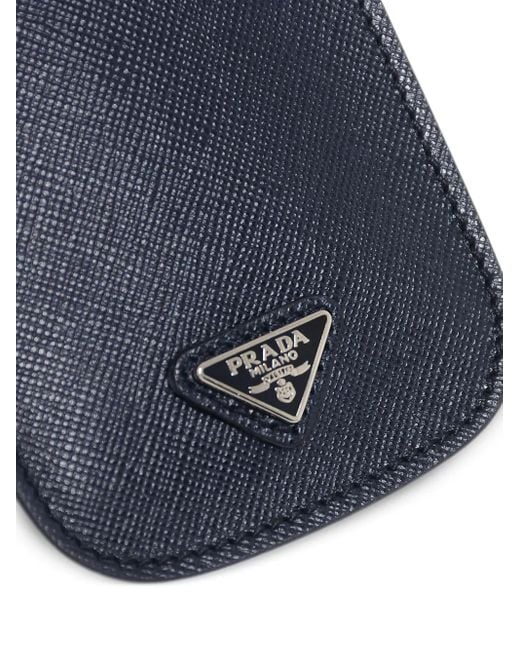 Prada Blue Saffiano Leather Iphone Case