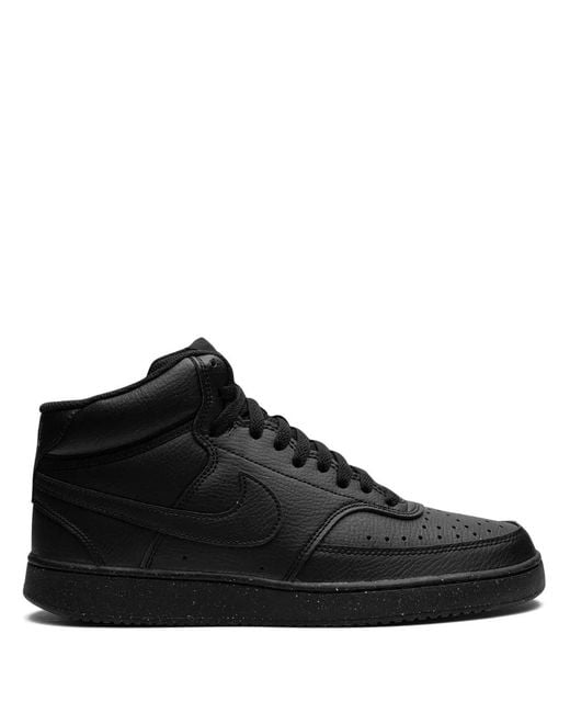Nike Black Court Vision Mid Nn "Triple" Sneakers for men