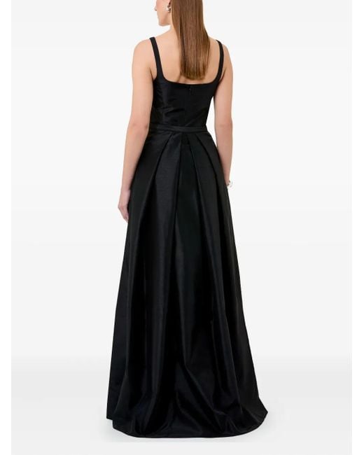 Vestido midi con cuello cuadrado Nicholas de color Black
