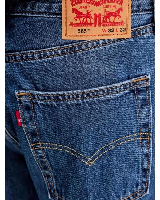 Levi's Blue 565 Straight Jeans for men
