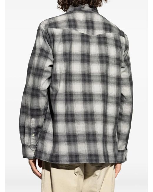 Chemise En Coton À Carreaux Officine Generale pour homme en coloris Gray