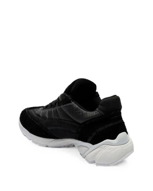 MM6 by Maison Margiela Black Panelled Chunky Low-Top Sneakers
