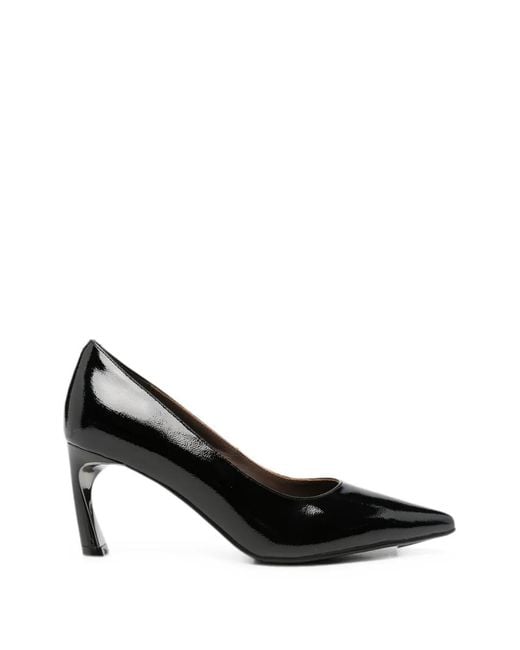 SERGIO MORETTI FIRENZE Black Patent-Finish Pointed-Toe Pumps