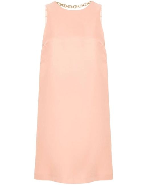 Twinset Pink Robe Courte À Coupe Évasée