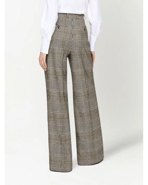 Dolce & Gabbana Gray Tartan Check Trousers