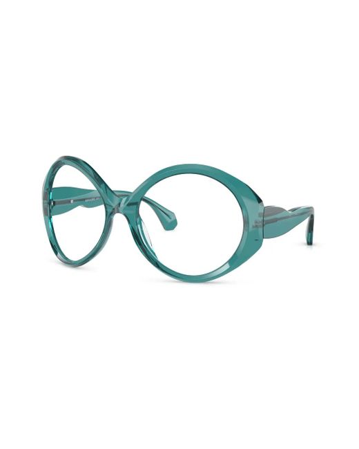 Alain Mikli Blue Round-Frame Glasses