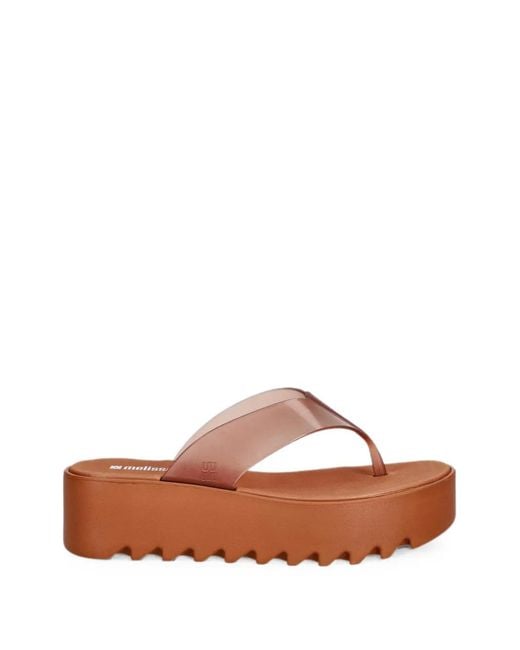 Melissa Brown Platform Flip-Flops
