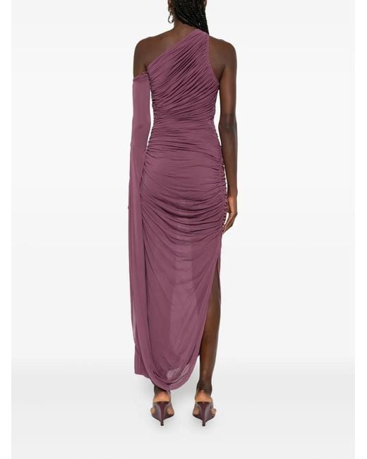 Mugler Purple Draped Infinity Dres