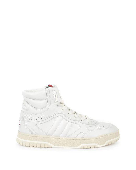 Gucci White Re-Web High-Top Sneakers