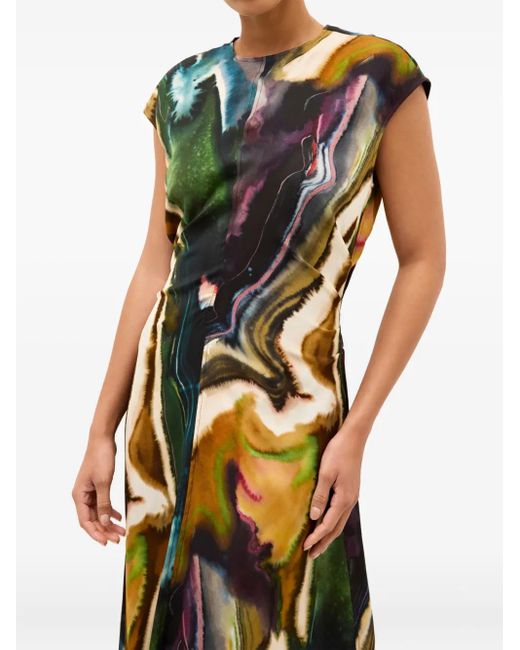 Marie Oliver Blue Zuri Kleid Mit Abstraktem Print