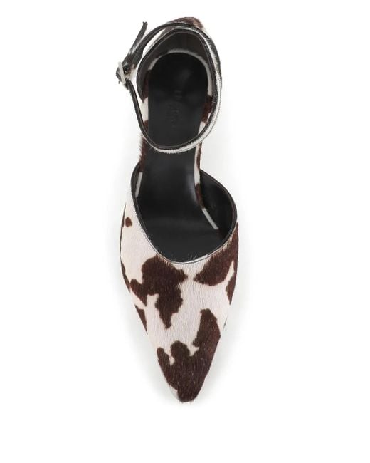 Le Monde Beryl Brown Pointed-Toe Ankle-Strap Pumps
