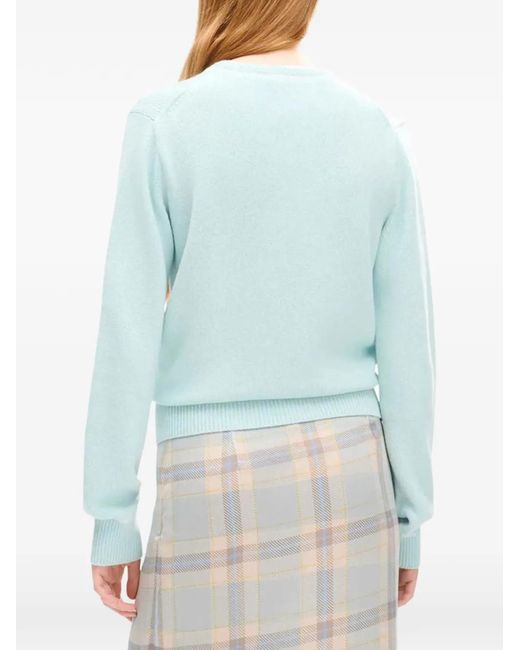KENZO Blue Varsity Embroidered Sweater