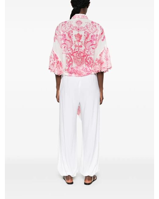 Camilla Pink Floral-Print Shirt