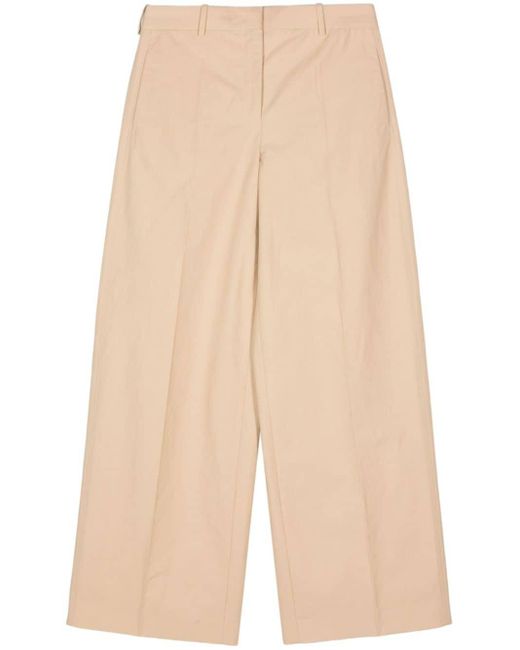 Low-rise straight trousers di Jil Sander in Natural