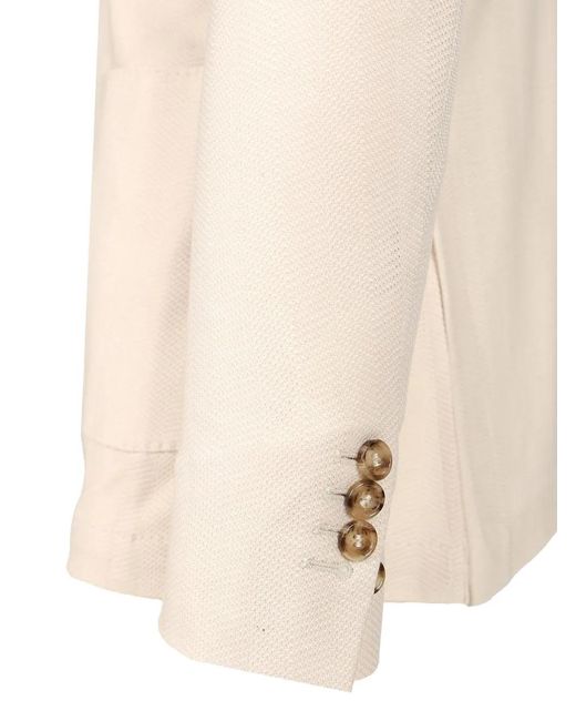 Al Duca D'aosta Natural Double-Breasted Peak-Lapel Jacket for men