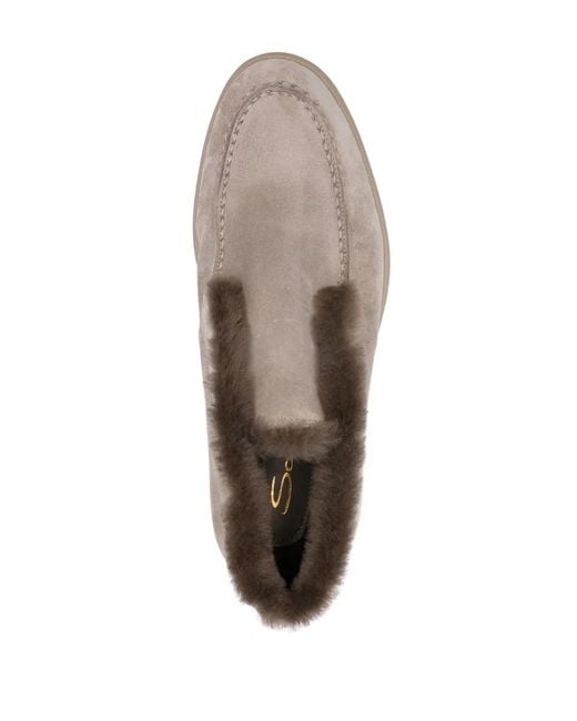 Santoni Brown Suede Boots