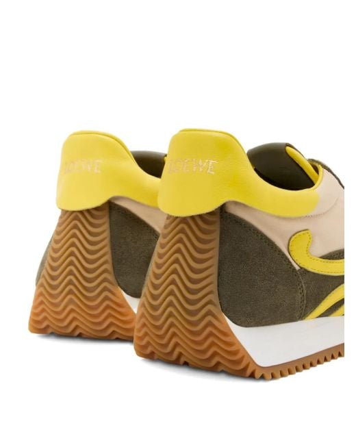 Loewe Yellow Flow Runner 2.0 Suede Sneakers