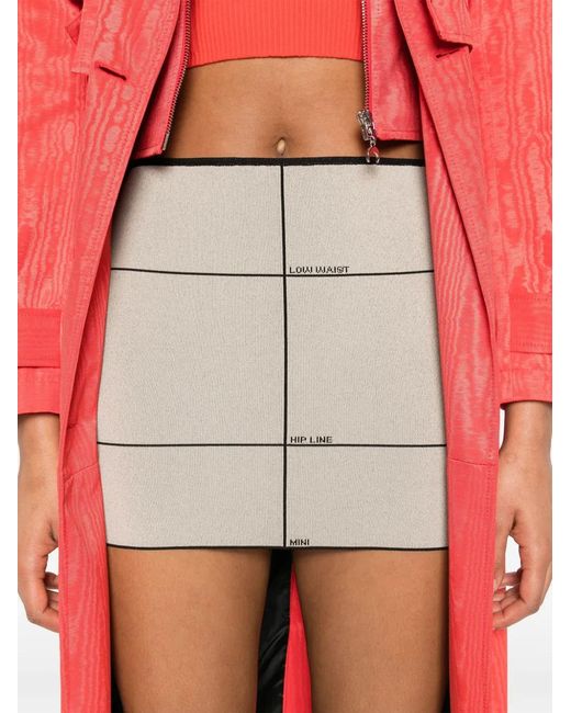 Vetements Natural Motif-Print Mini Skirt
