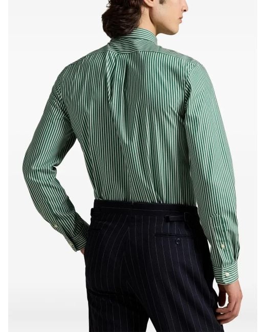 Chemise Rayée À Manches Longues Polo Ralph Lauren pour homme en coloris Green