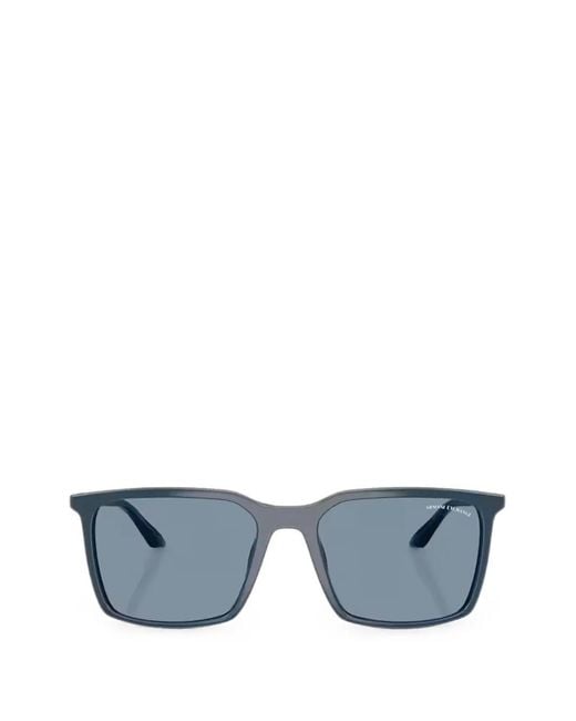 ARMANI EXCHANGE Blue Rectangle-Frame Sunglasses for men