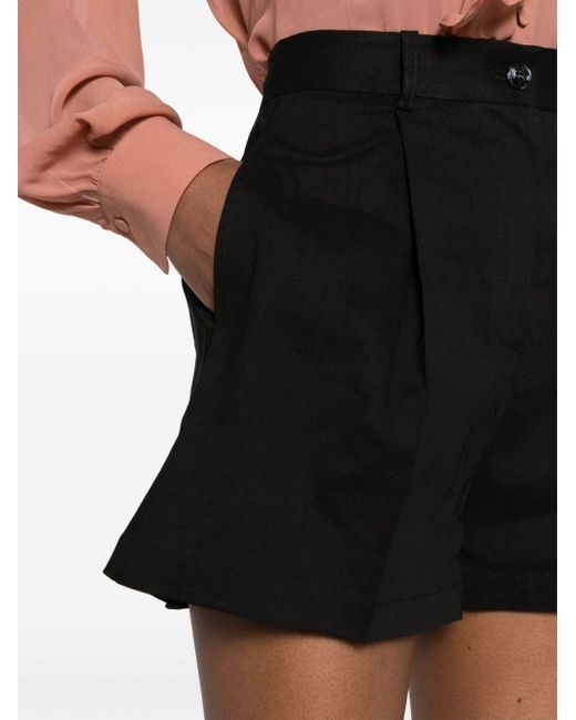 Pinko Black High-waisted Tailored Shorts
