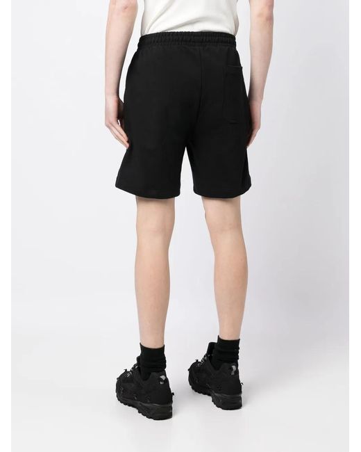 Helmut Lang Black Logo-Print Cotton Shorts for men