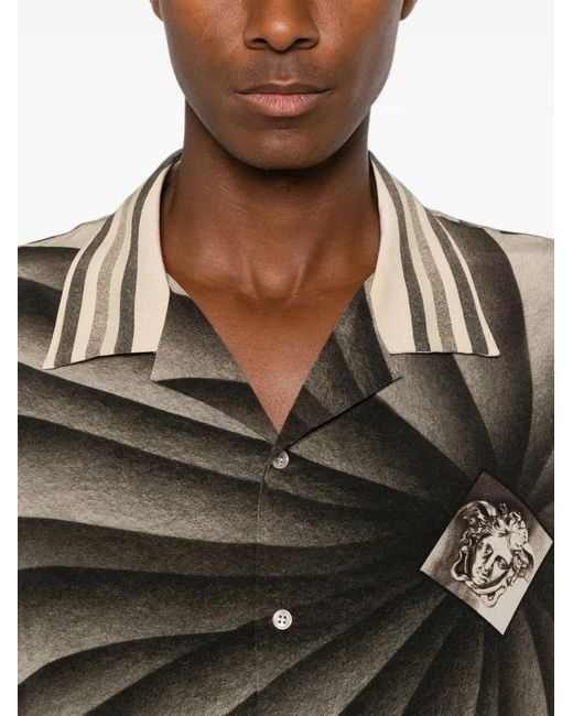 Versace Hemd Mit The Vortex-Print in Natural für Herren