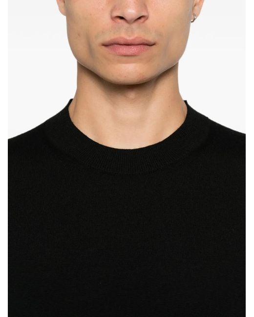 Diana Studio Black Crew-Neck Long-Sleeve Sweater for men