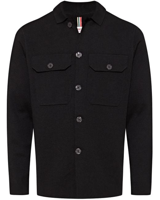 Orlebar Brown Black Brigg Shirt Jacket for men