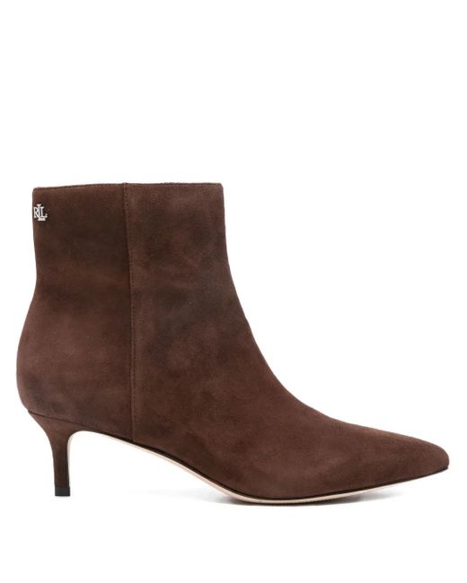 Ralph Lauren ポインテッドトゥ スエードブーツ Brown