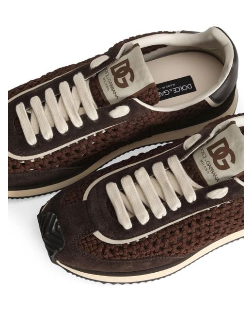 Dolce & Gabbana Brown Dg Woven Runner Sneakers for men