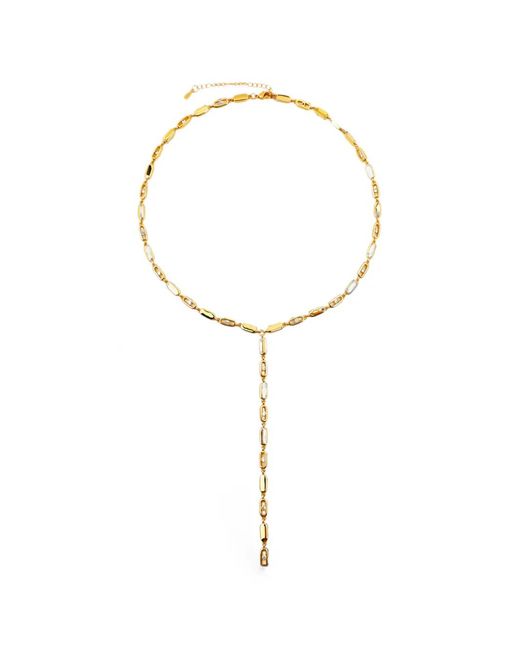 Lady D World White Geolink Y Necklace