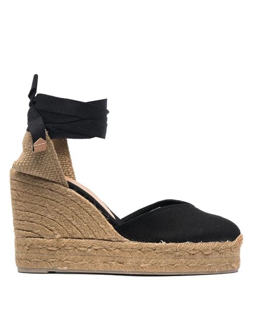 Castaner Black Chiara Wedge