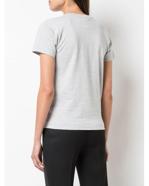 COMME DES GARÇONS PLAY Gray Contrast Logo T-Shirt