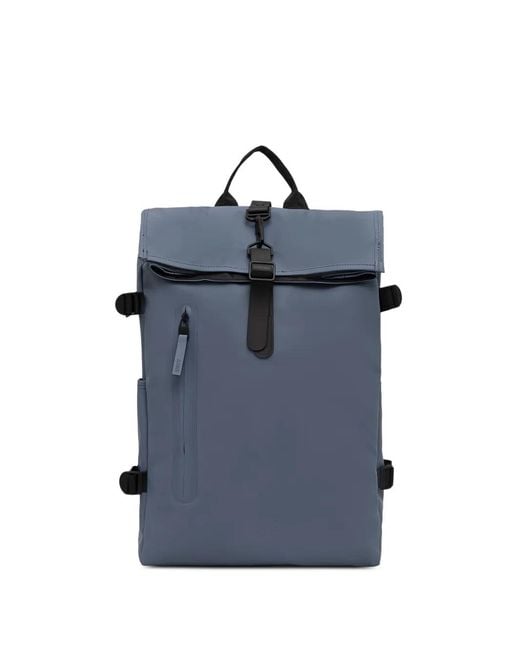 Rains Blue Rolltop Rucksack Large Backpack