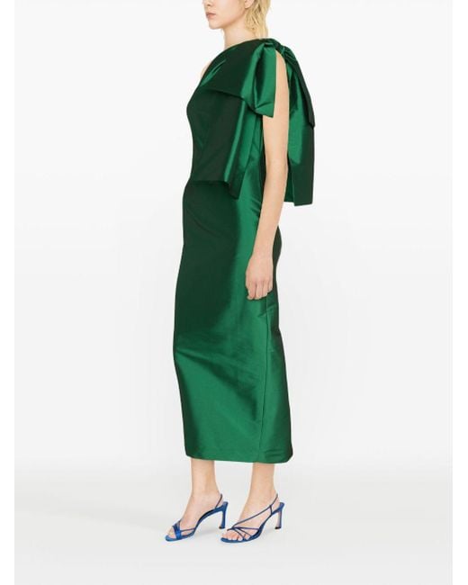 BERNADETTE Midi-jurk Met Strikdetail in het Green