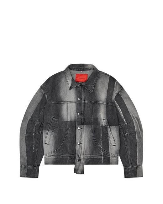 Eckhaus Latta Gray Patchwork Jacket for men