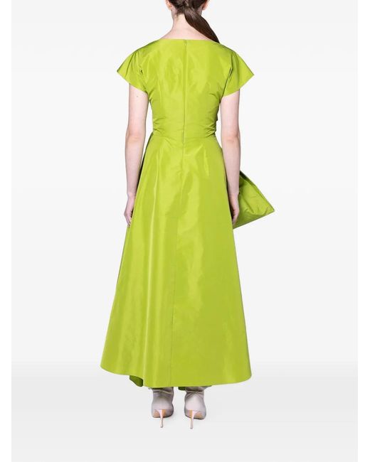 Roksanda Green Nila Knotted Asymmetric Dress